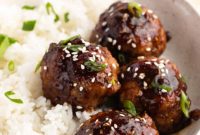 Sticky Asian Turkey Meatballs