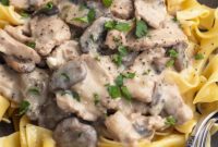 Rich Creamy Pork Stroganoff