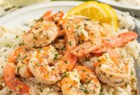 Lemony Garlic Shrimp with Rice