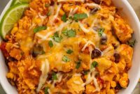 Easy Instant Pot Chicken & Bean Burrito Bowls