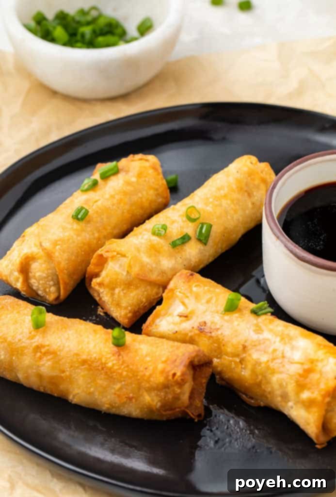 Crispy Air Fryer Frozen Egg Rolls 1 featured 6962