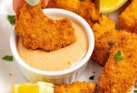 Zesty Vegan Shrimp with Sriracha Mayo Dip