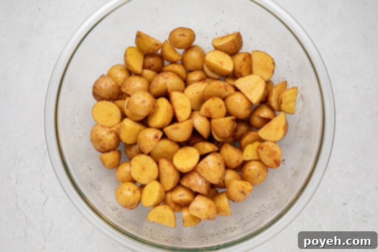 Seasoning potatoes for air fryer home fries