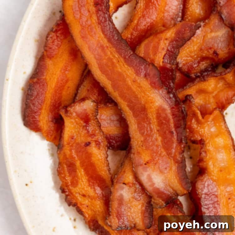 Instant Pot Bacon Perfection 5 close up overhead image of instant pot bacon