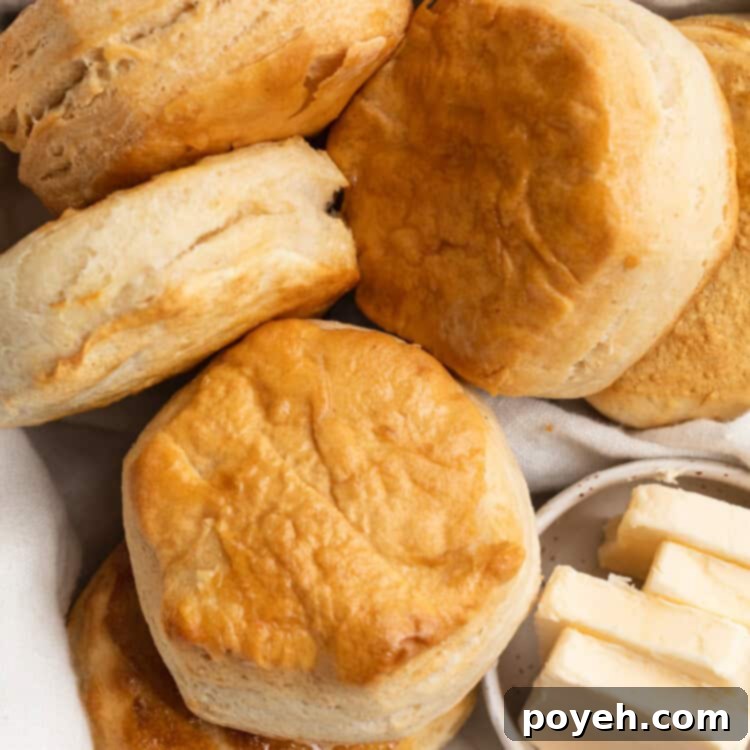 air fryer frozen biscuits in a basket with butter