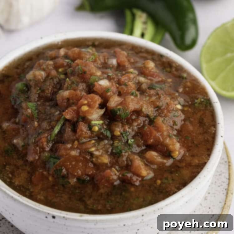 Keto salsa in white bowl