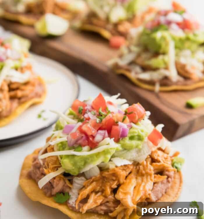 Healthy Chicken Tostadas recipe image
