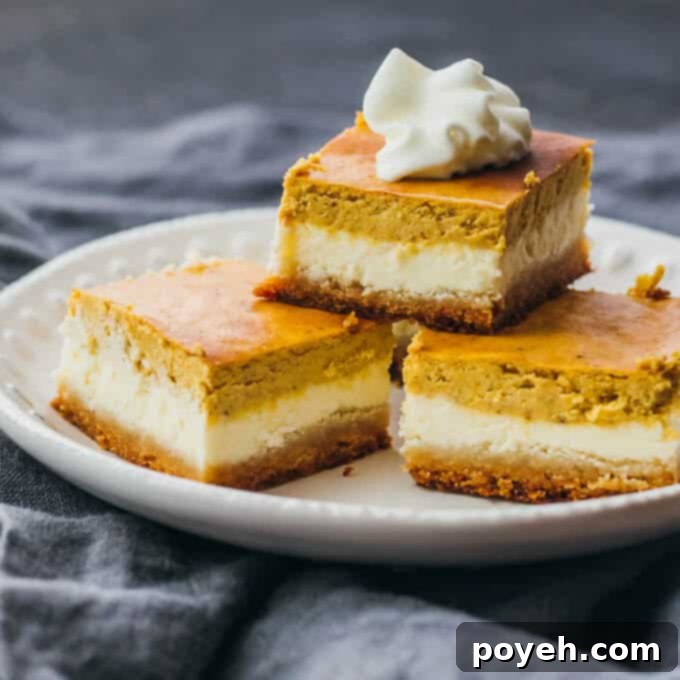 Low carb pumpkin cheesecake bars