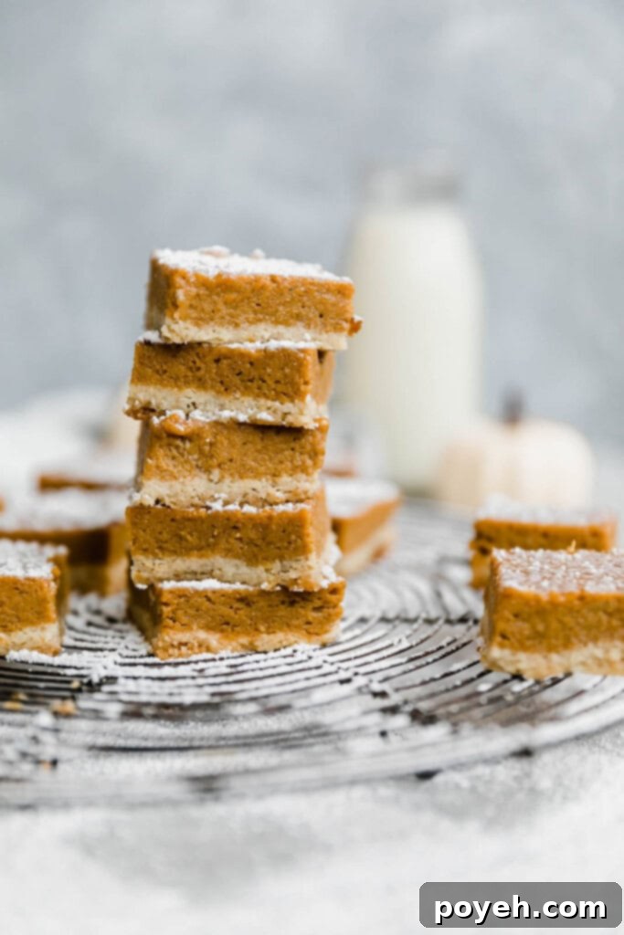 Paleo Pumpkin Pie Bars with Almond Flour Sugar Cookie Crust