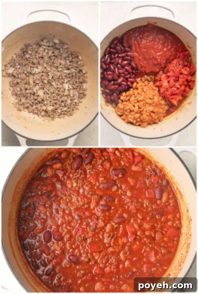 Instructions for bison chili